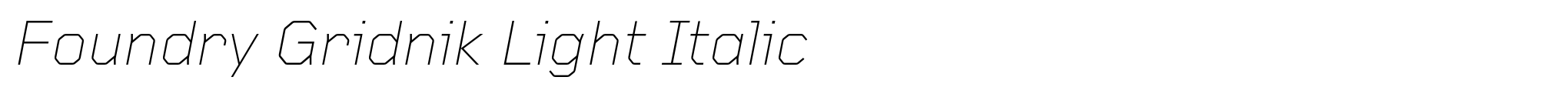 Foundry Gridnik Light Italic image